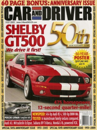 CAR & DRIVER 2005 JULY - SHELBY COBRA GT500, ECLIPSE